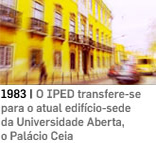 O IPED transfere-se para o atual edifcio-sede da Universidade Aberta, o Palcio Ceia